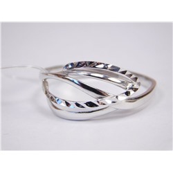 Кольцо из серебра 925 пробы 54726-20,5 вес 1,65 с покрытием родирование, алмазная обработка