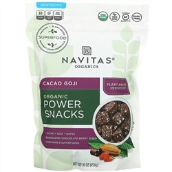 Navitas Organics, Organic Power Snacks, какао и годжи, 454 г (16 унций)