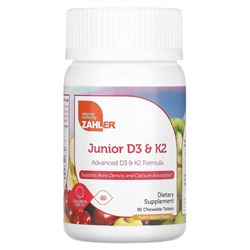 Zahler, Junior D3 & K2, Peach Apricot , 90 Chewable Tablets