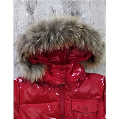 М.18-38 Куртка Moncler лаковая красная (116)