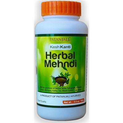 Хна для волос красящая с травами Кеш Канти Патанджали Herbal Mehndi Kesh Kanti Patanjali 100 гр.