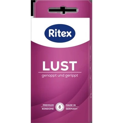 Презервативы Lust, ширина 55мм, 8 шт.