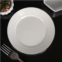 Тарелка фарфоровая пирожковая «Морской бриз», d=15 см, цвет белый
