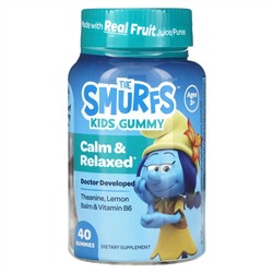 The Smurfs, The Smurfs, Kids Gummy, Calm & Relaxed, Smurf Berry, для детей от 3 лет, 40 жевательных таблеток