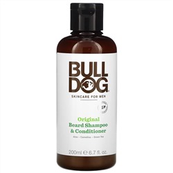 Bulldog Skincare For Men, оригинальный шампунь и кондиционер для бороды, для мужчин, 200 мл (6,7 жидк. унций)