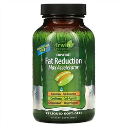 Irwin Naturals, Triple-Diet Fat Reduction + Max Accelerator, 72 желатиновые капсулы