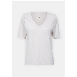 ONLY - ONLELISE V NECK - Футболка базовая - кремовый