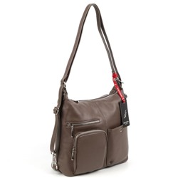 Женская кожаная сумка-рюкзак Sergio Valentini SV-90121 Хаки Н-4