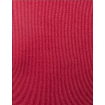 Vestido - corte ajustado - algodón - rojo oscuro