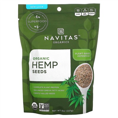 Navitas Organics, Organic Hemp Seeds (Органические семена конопли), 227 г (8 унций)