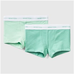 Boxershorts (x2) - Baumwolle - grün und hellgrün