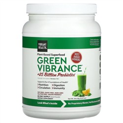 Vibrant Health, Green Vibrance +25 млрд пробиотиков, версия 18.0, 913 г (32,21 унции)