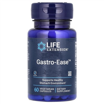 Life Extension, Gastro-Ease, 60 вегетарианских капсул