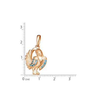 Позолоченная подвеска "Птица Сирин" - 912 - п