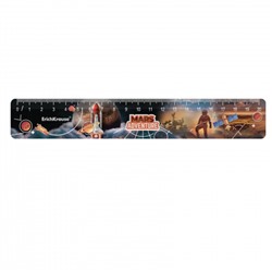 Линейка канцелярская, 20 см, пластик, цвет с рисунком, европодвес Mars Adventure Erich Krause 58104