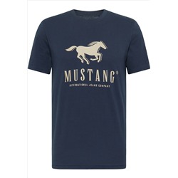 Mustang - принт на футболке - синий