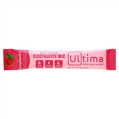 Ultima Replenisher, Смесь электролитов, малина, 20 пакетиков по 3,2 г (0,11 унции)