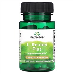 Swanson, Ацидофильные лактобактерии (L. acidophilus), Reuteri Plus, 30 вегетарианских капсул для ЭМБО