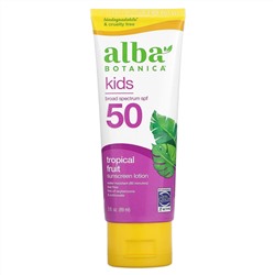 Alba Botanica, Детский солнцезащитный крем, тропические фрукты, SPF 45, 4 унции (113 г)