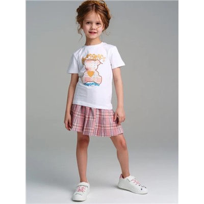 Комплект для девочки: кардиган, футболка, юбка