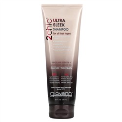 Giovanni, 2chic, Ultra Sleek Shampoo, For All Hair Types, Brazilian Keratin + Moroccan Argan Oil, 8.5 fl oz (250 ml)