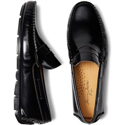Massimo Matteo Box Leather Penny Loafer