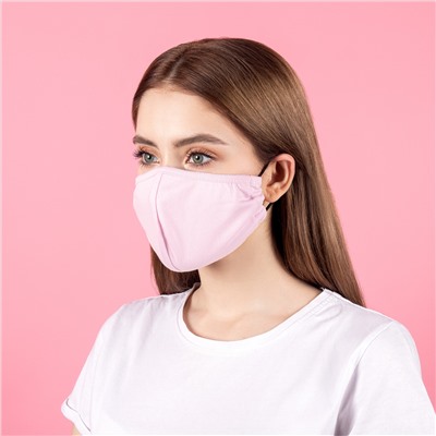 Защитная тканевая маска розового цвета