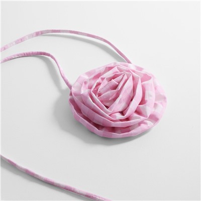 Choker fiore stampato Matilda - rosa pastello