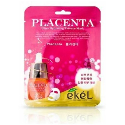 30%Корейская Маска с плацентой - лифтинг эффект ,  Ekel Placenta Ultra Hydrating Essense Mask , 25 мл.