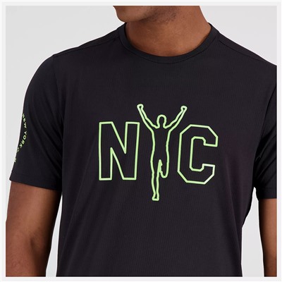 NYC Marathon Printed Impact Run Short Sleeve