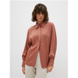 Блуза-рубашка Терракотовая