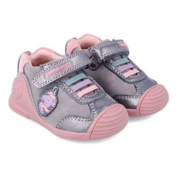 Biomecanics - sneakers - cuero - gris y rosa