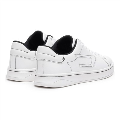 Sneakers Athene - cuero - logo - blanco y negro