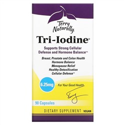 Terry Naturally, Tri-Iodine, 6,25 мг, 90 капсул