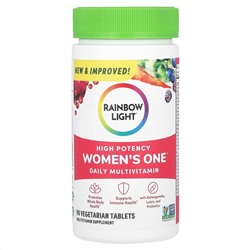 Rainbow Light, Women's One, ежедневная мультивитаминная добавка для женщин, высокая эффективность, 90 вегетарианских таблеток