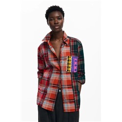 Patchwork checkered shirt