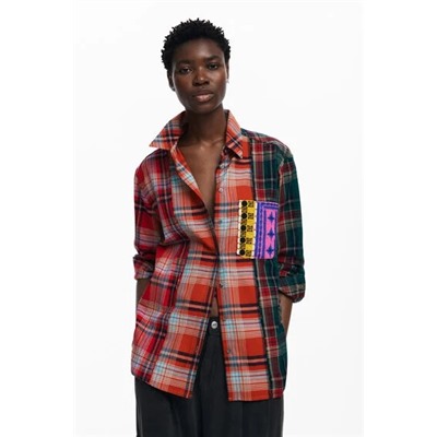 Patchwork checkered shirt