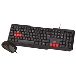 Проводной мультимедийный комплект клавиатура+мышь Smartbuy ONE 230346 черно-красный