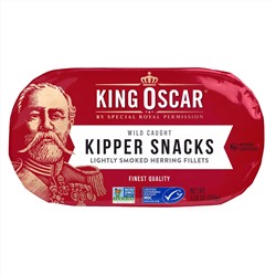 King Oscar, Kipper Snacks, подкопченное филе сельди, 100 г (3,54 унции)