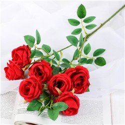 Цветы искусственные "Роза Септима" 5х65 см, красный