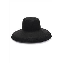 Шляпа соломенная, цвет черный