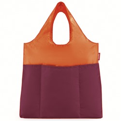 Сумка складная Mini Maxi Shopper Plus Bicolor, оранжевая-розовая