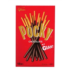 GLICO Pocky Giant Палочки гигантские в темном шоколаде, упаковка 151,2 гр., гигантские палочки 18 шт. * 8,4 гр.