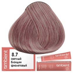Крем-краска для волос AMBIENT 8.7, Tefia