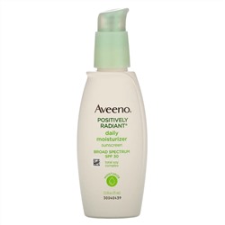 Aveeno, Positively Radiant, ежедневное увлажняющее солнцезащитное средство, SPF 30, 75 мл (2,5 жидк. Унции)