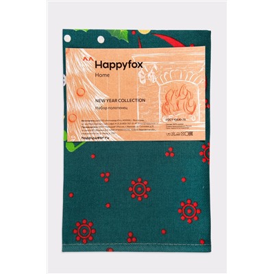 Набор полотенец из рогожки с петельками 3 шт Happy Fox Home