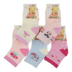 Носки для девочек грудничковые с тормозами Роза 3318