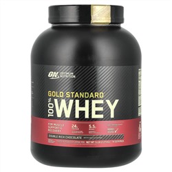 Optimum Nutrition, Gold Standard, 100% сыворотка, двойной шоколад, 2,27 кг (5 фунтов)