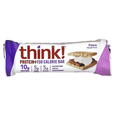 Think !, Батончики с протеином + 150 калорий, Smore's, 5 батончиков, 40 г (1,41 унции) каждый