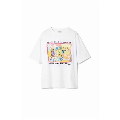 Short-sleeve T-shirt with illustration